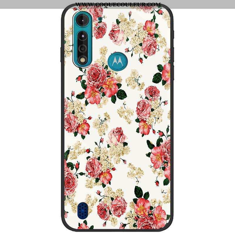 Étui Moto G8 Power Lite Créatif Délavé En Daim, Coque Moto G8 Power Lite Dessin Animé Camouflage