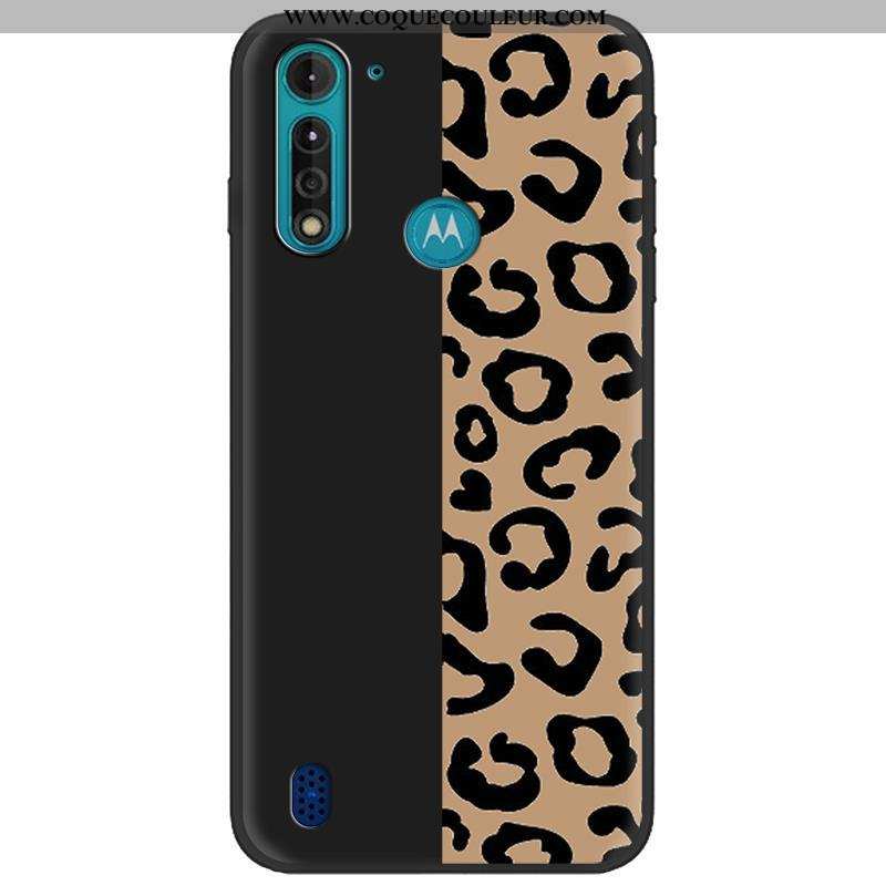 Étui Moto G8 Power Lite Créatif Délavé En Daim, Coque Moto G8 Power Lite Dessin Animé Camouflage