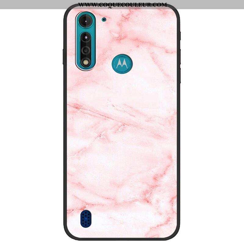 Étui Moto G8 Power Lite Créatif Délavé En Daim, Coque Moto G8 Power Lite Dessin Animé Camouflage