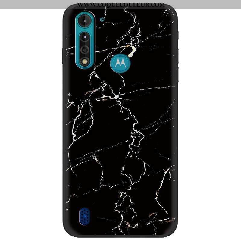 Étui Moto G8 Power Lite Créatif Délavé En Daim, Coque Moto G8 Power Lite Dessin Animé Camouflage