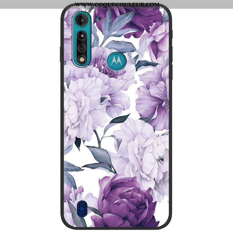 Étui Moto G8 Power Lite Créatif Délavé En Daim, Coque Moto G8 Power Lite Dessin Animé Camouflage