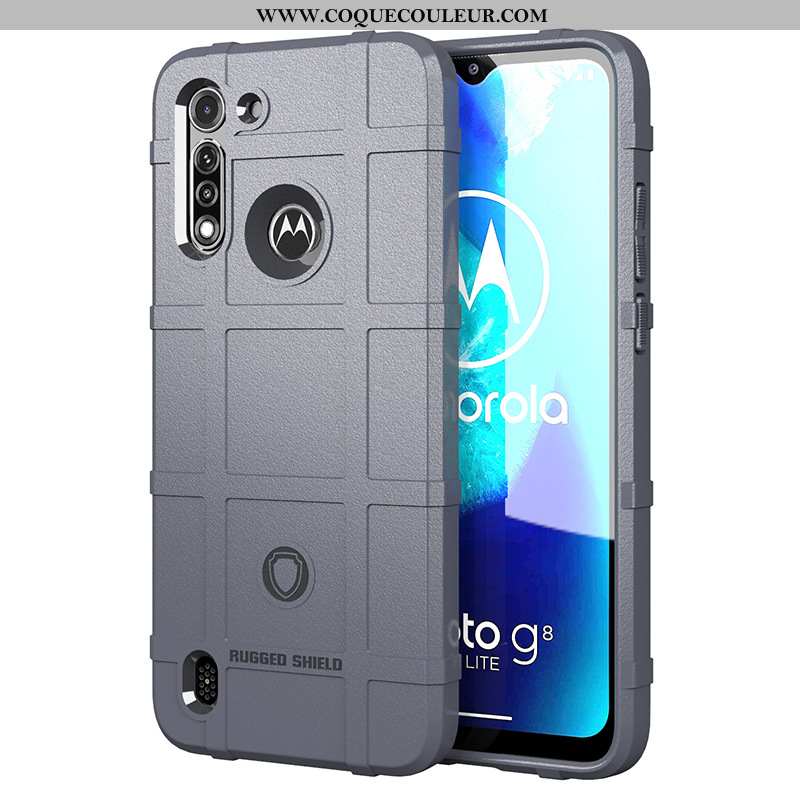 Housse Moto G8 Power Lite Protection Incassable Téléphone Portable, Étui Moto G8 Power Lite Silicone