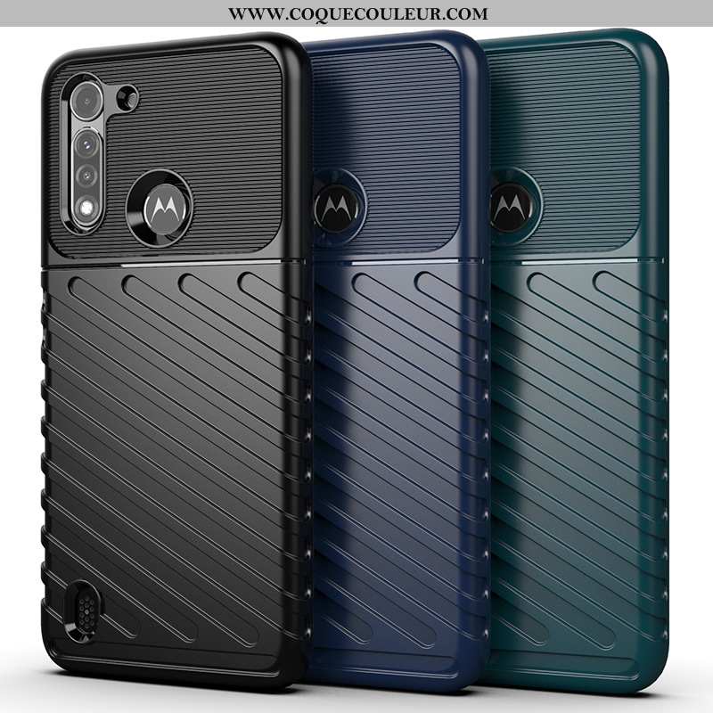 Housse Moto G8 Power Lite Protection Coque Noir, Étui Moto G8 Power Lite Incassable Noir