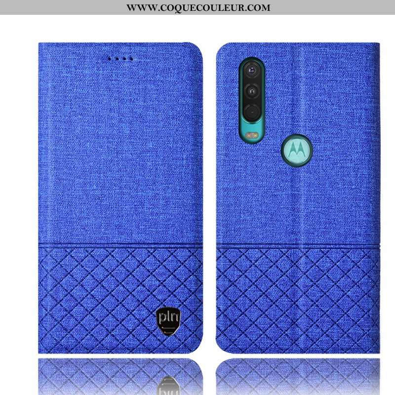 Coque Motorola One Action Protection Étui Housse, Housse Motorola One Action Cuir Tout Compris Rose