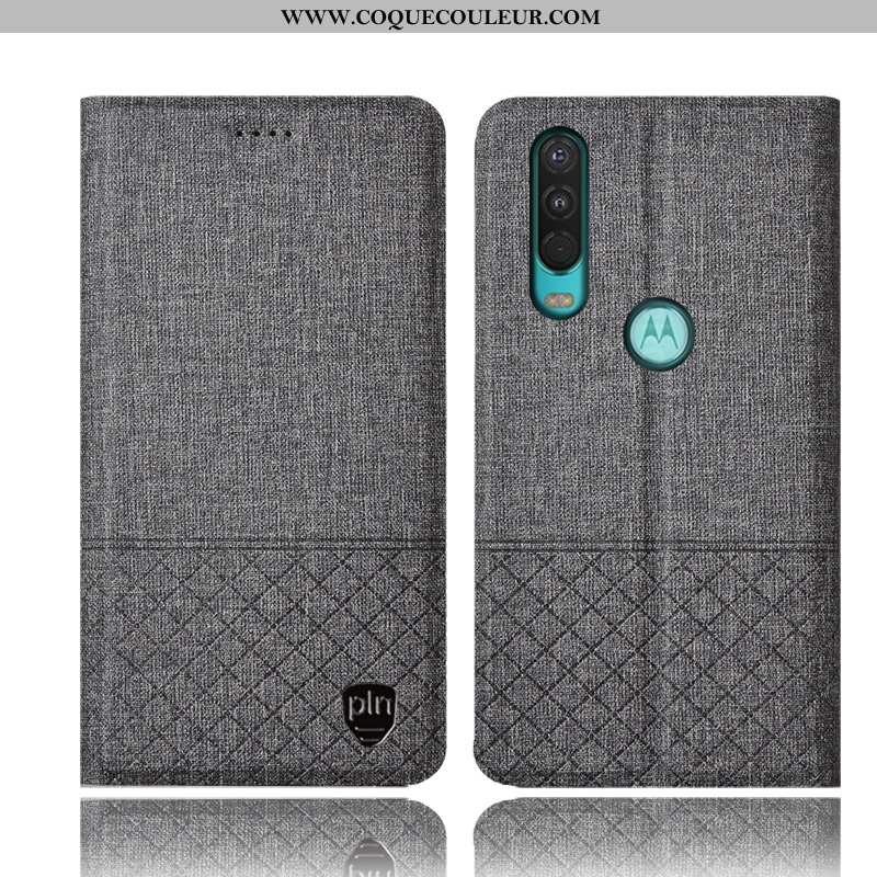 Coque Motorola One Action Protection Étui Housse, Housse Motorola One Action Cuir Tout Compris Rose