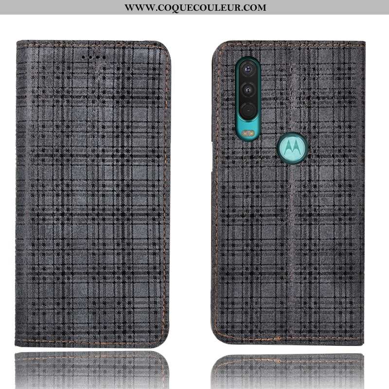 Coque Motorola One Action Cuir Véritable Tout Compris Coque, Housse Motorola One Action Protection V