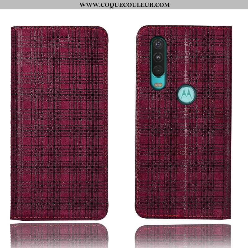 Coque Motorola One Action Cuir Véritable Tout Compris Coque, Housse Motorola One Action Protection V