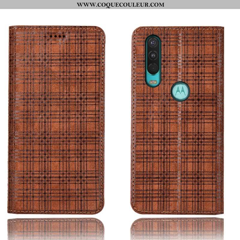 Coque Motorola One Action Cuir Véritable Tout Compris Coque, Housse Motorola One Action Protection V