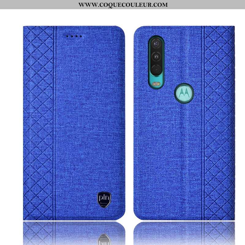 Étui Motorola One Action Cuir Housse Coque, Coque Motorola One Action Protection Tout Compris Noir