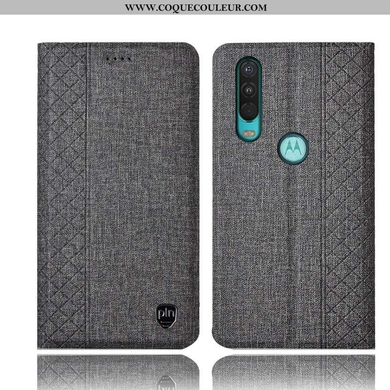 Étui Motorola One Action Cuir Housse Coque, Coque Motorola One Action Protection Tout Compris Noir