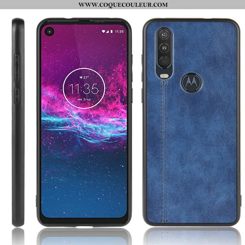 Coque Motorola One Action Protection Bovins Rouge, Housse Motorola One Action Modèle Fleurie Télépho