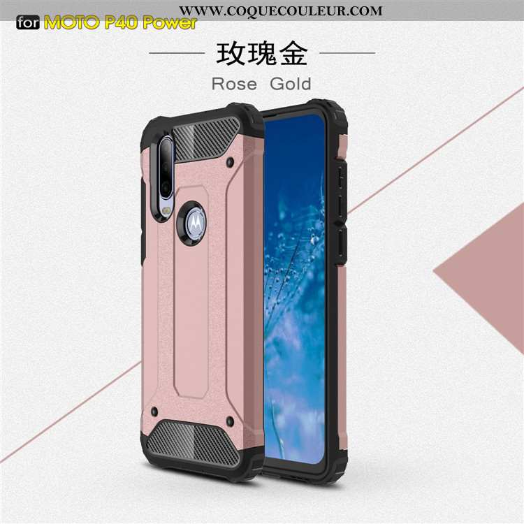 Housse Motorola One Action Tendance Coque Étui, Étui Motorola One Action Protection Rouge