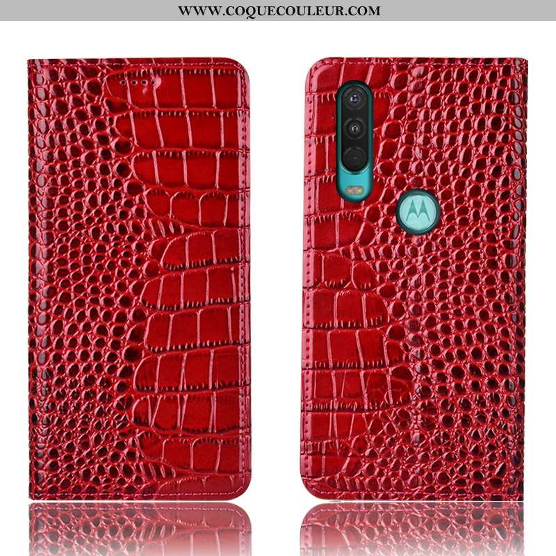 Housse Motorola One Action Protection Tout Compris Étui, Étui Motorola One Action Cuir Véritable Mar