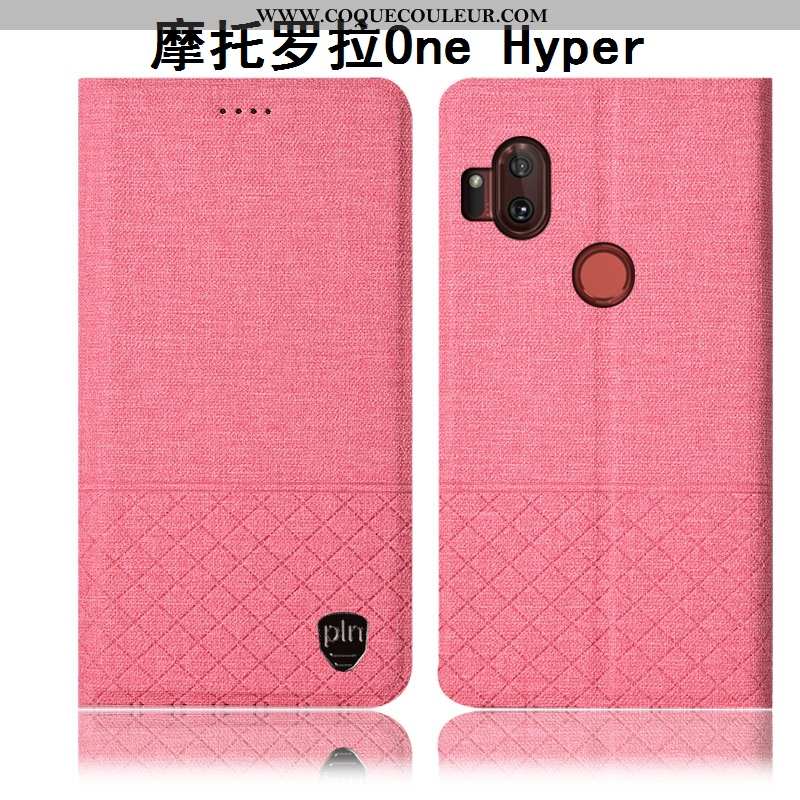 Housse Motorola One Hyper Protection Rose Matelassé, Étui Motorola One Hyper Téléphone Portable