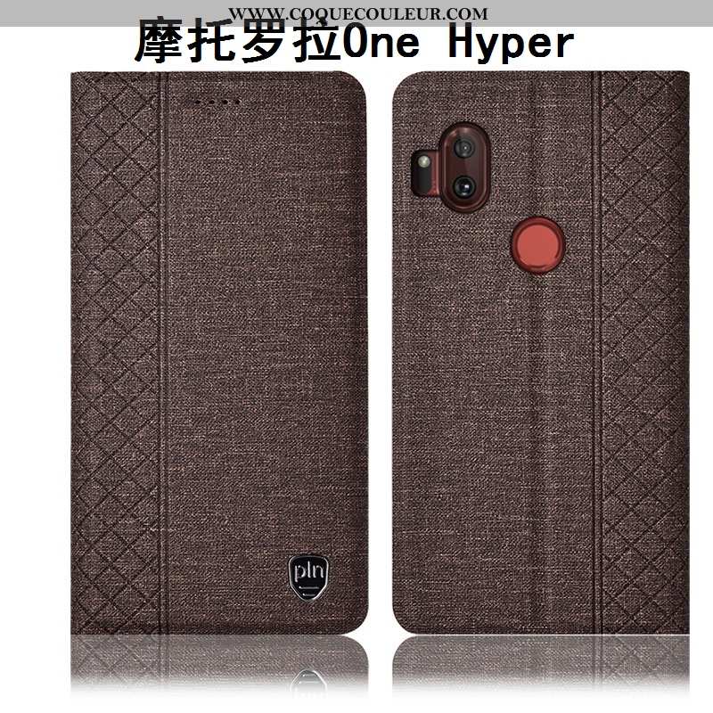 Coque Motorola One Hyper Cuir Incassable Téléphone Portable, Housse Motorola One Hyper Protection Ét