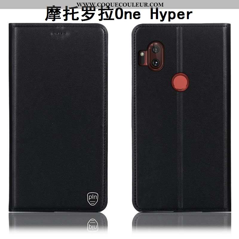 Coque Motorola One Hyper Cuir Véritable Protection Orange, Housse Motorola One Hyper Modèle Fleurie 