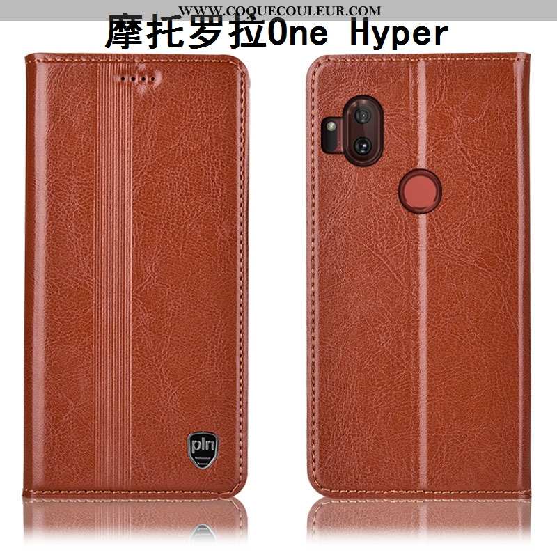 Étui Motorola One Hyper Cuir Véritable Incassable Coque, Coque Motorola One Hyper Protection Housse 