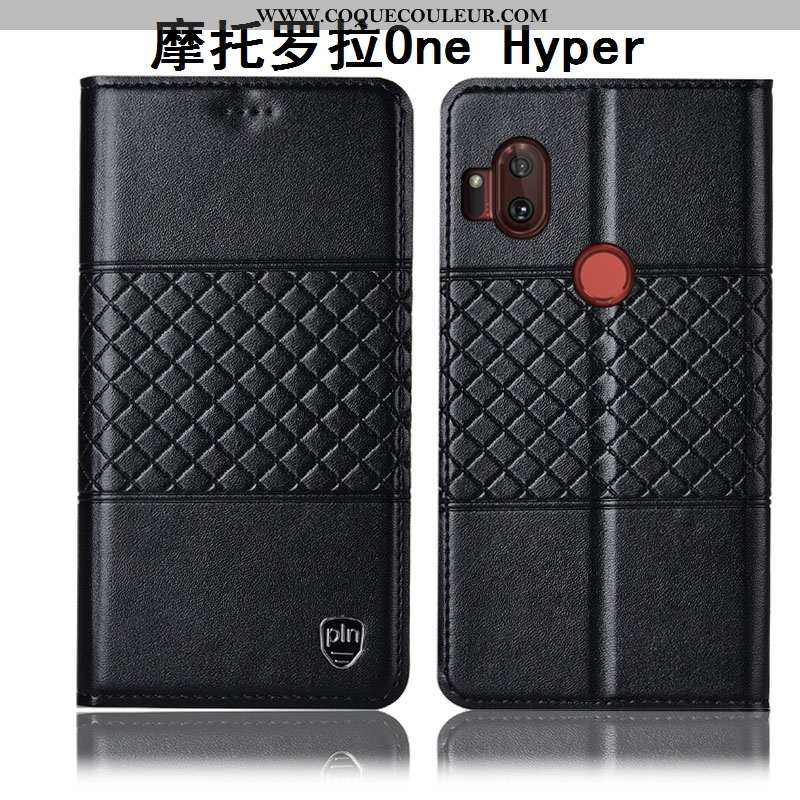 Étui Motorola One Hyper Cuir Véritable Téléphone Portable Coque, Coque Motorola One Hyper Protection