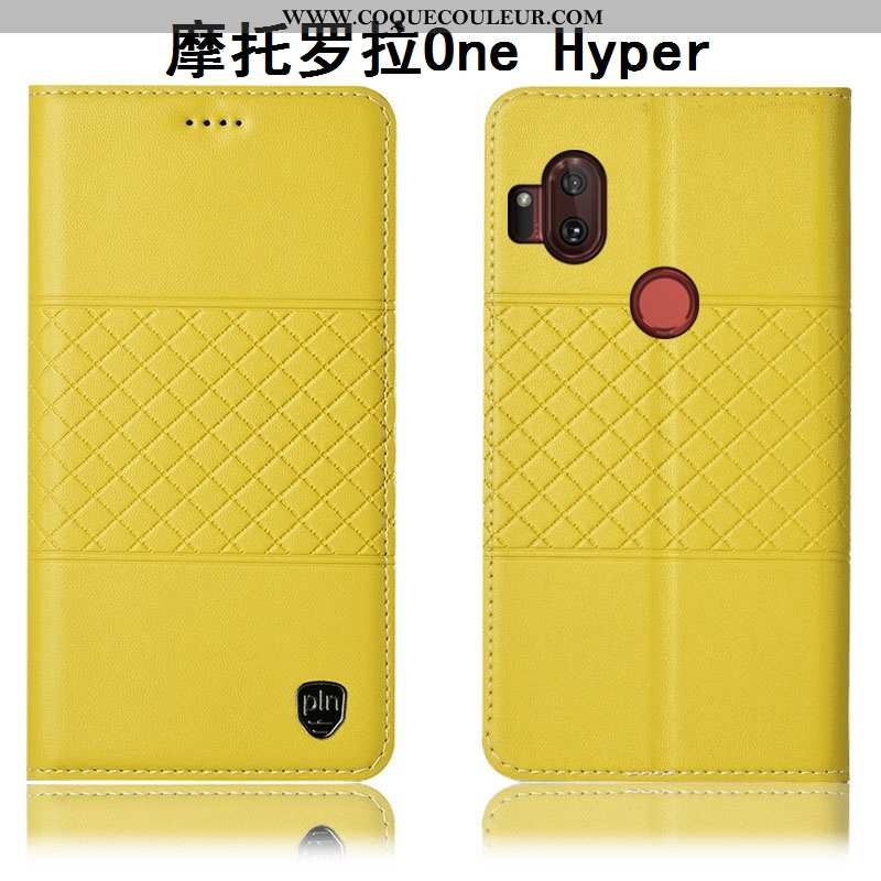 Étui Motorola One Hyper Cuir Véritable Téléphone Portable Coque, Coque Motorola One Hyper Protection