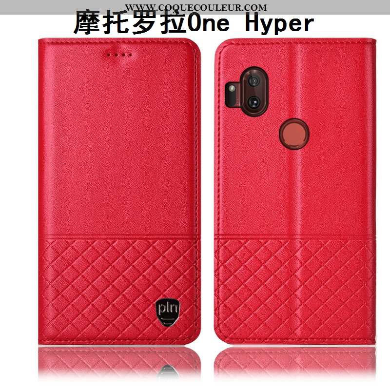 Coque Motorola One Hyper Protection Housse Coque, Motorola One Hyper Cuir Véritable Étui Marron