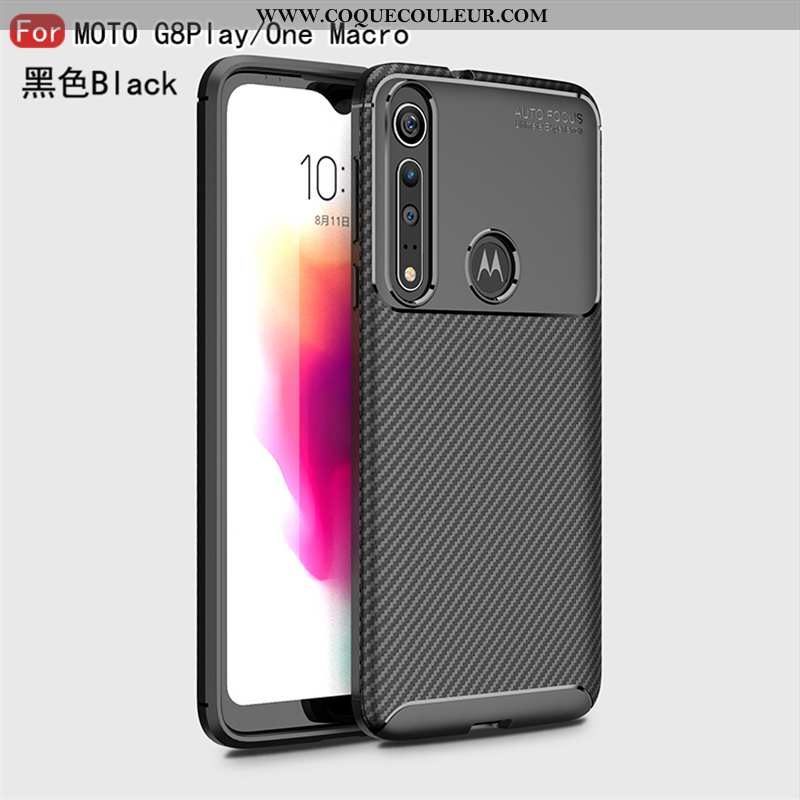Étui Motorola One Macro Cuir 2020 Fluide Doux, Coque Motorola One Macro Modèle Fleurie Étoile Noir