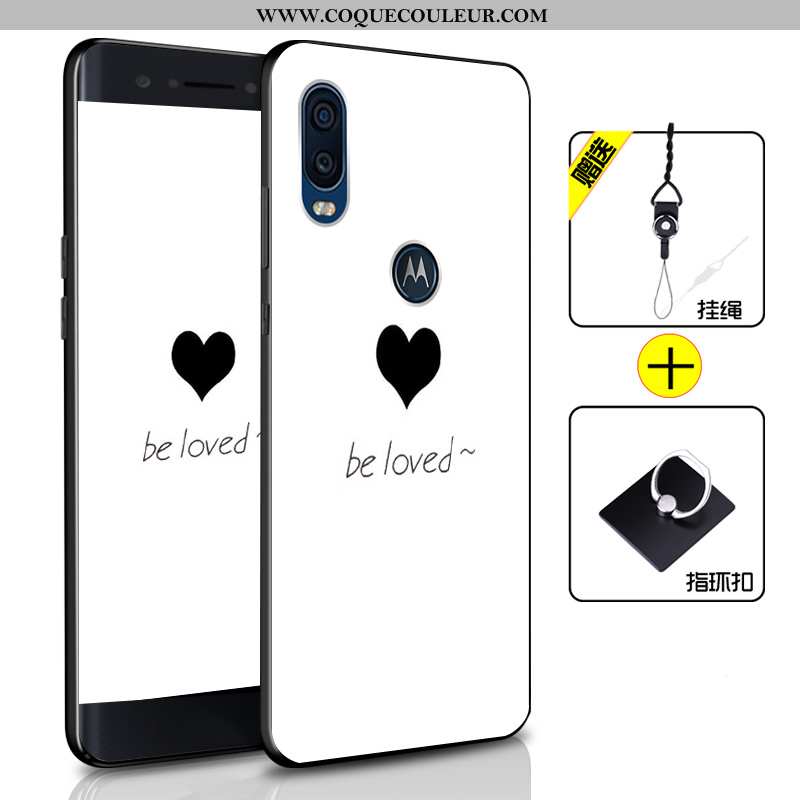 Coque Motorola One Vision Protection Incassable Bleu, Housse Motorola One Vision Fluide Doux Bleu