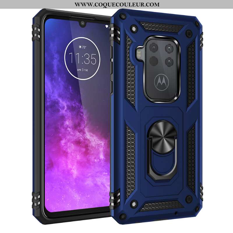 Coque Motorola One Zoom Support Difficile Magnétisme, Housse Motorola One Zoom Rouge