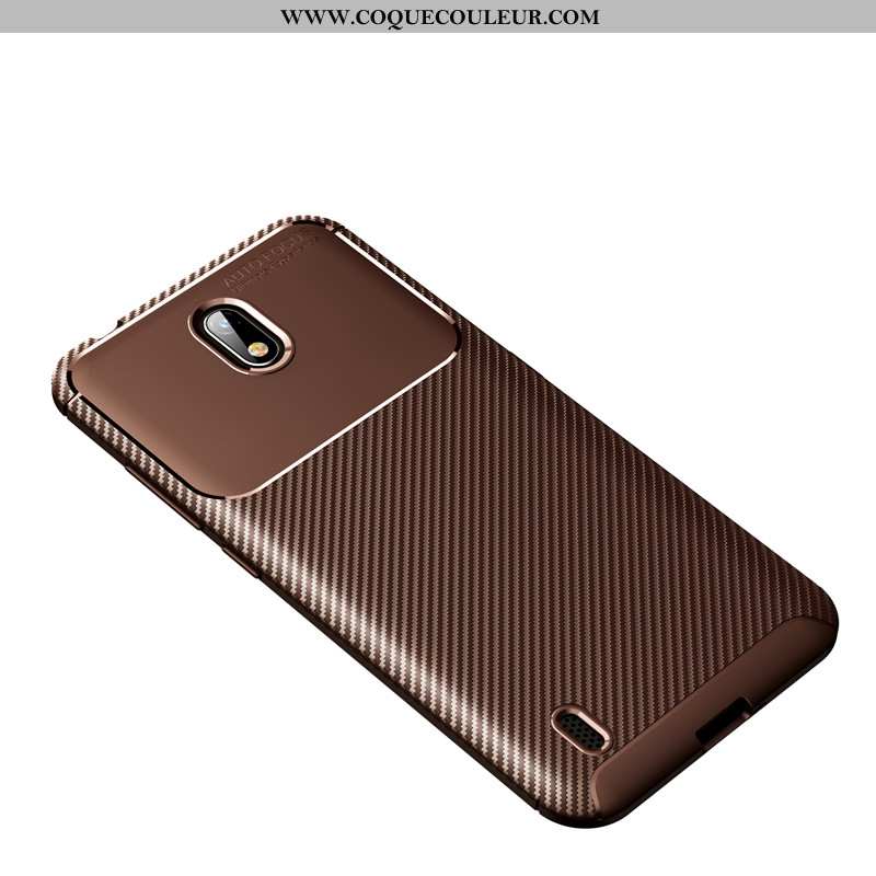 Étui Nokia 1 Plus Modèle Fleurie Fibre Téléphone Portable, Coque Nokia 1 Plus Fluide Doux Marron