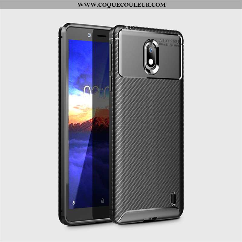 Étui Nokia 1 Plus Modèle Fleurie Fibre Téléphone Portable, Coque Nokia 1 Plus Fluide Doux Marron