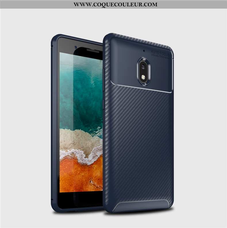 Étui Nokia 2.1 Légère Incassable Téléphone Portable, Coque Nokia 2.1 Fluide Doux Fibre Noir