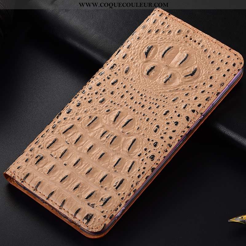 Housse Nokia 2.1 Protection Marron Téléphone Portable, Étui Nokia 2.1 Cuir Véritable Crocodile