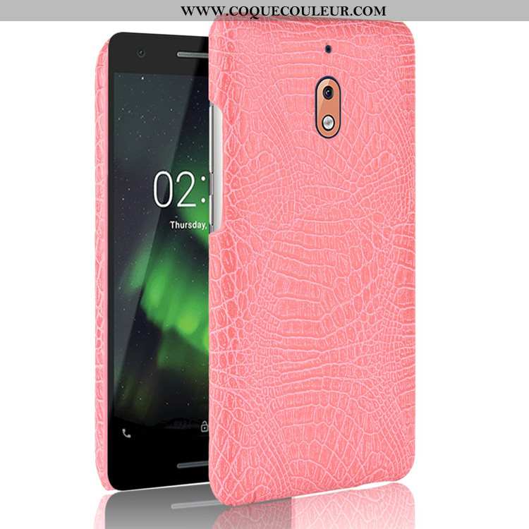 Coque Nokia 2.1 Protection Bleu Marin Étui, Housse Nokia 2.1 Modèle Fleurie Business Bleu Foncé