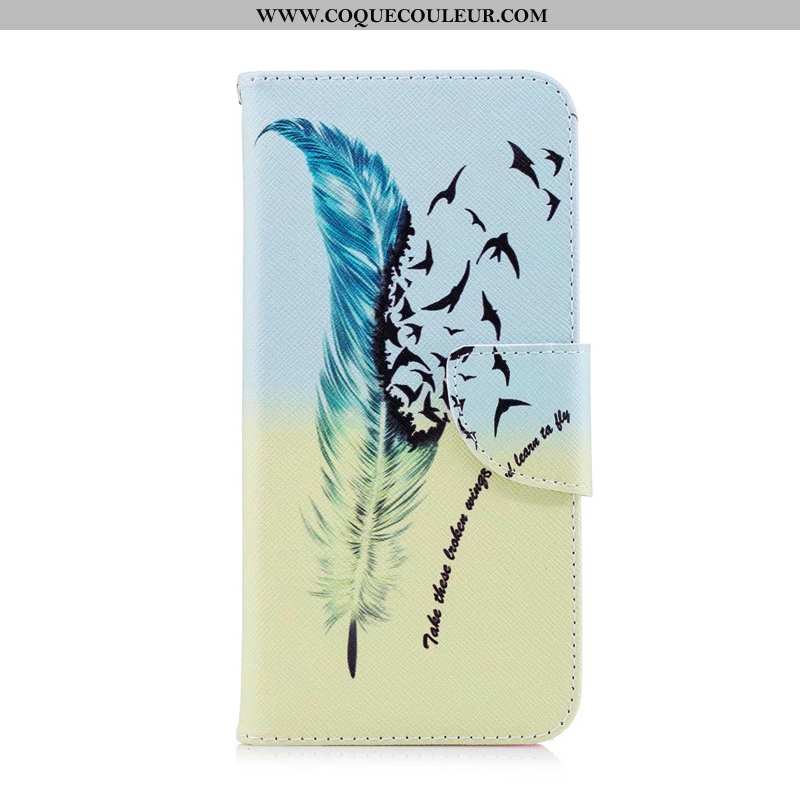 Coque Nokia 2.1 Cuir Étui Protection, Housse Nokia 2.1 Fluide Doux Bleu