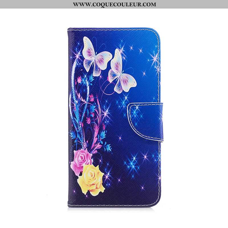 Coque Nokia 2.1 Cuir Étui Protection, Housse Nokia 2.1 Fluide Doux Bleu