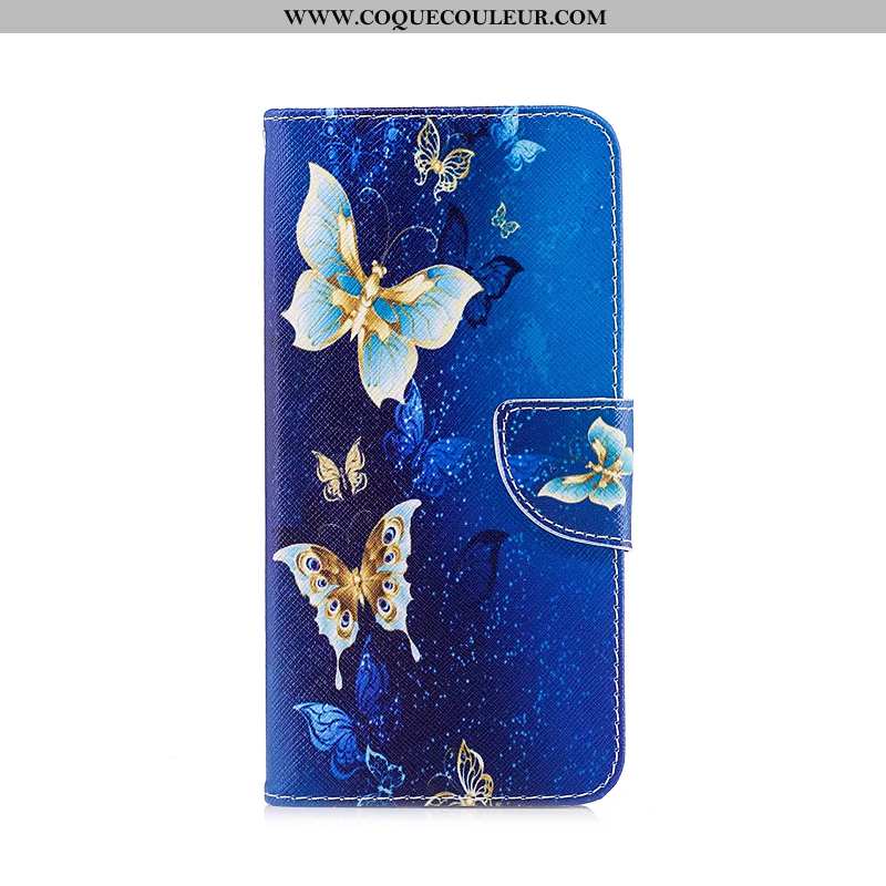 Coque Nokia 2.1 Cuir Étui Protection, Housse Nokia 2.1 Fluide Doux Bleu