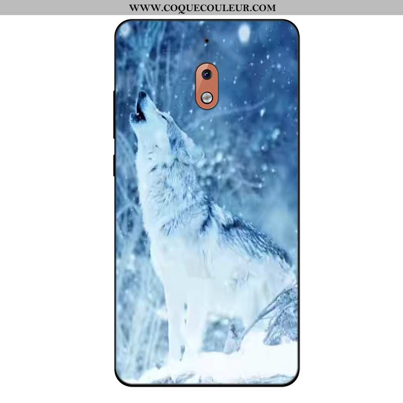 Étui Nokia 2.1 Dessin Animé Tout Compris Coque, Coque Nokia 2.1 Tendance Bleu