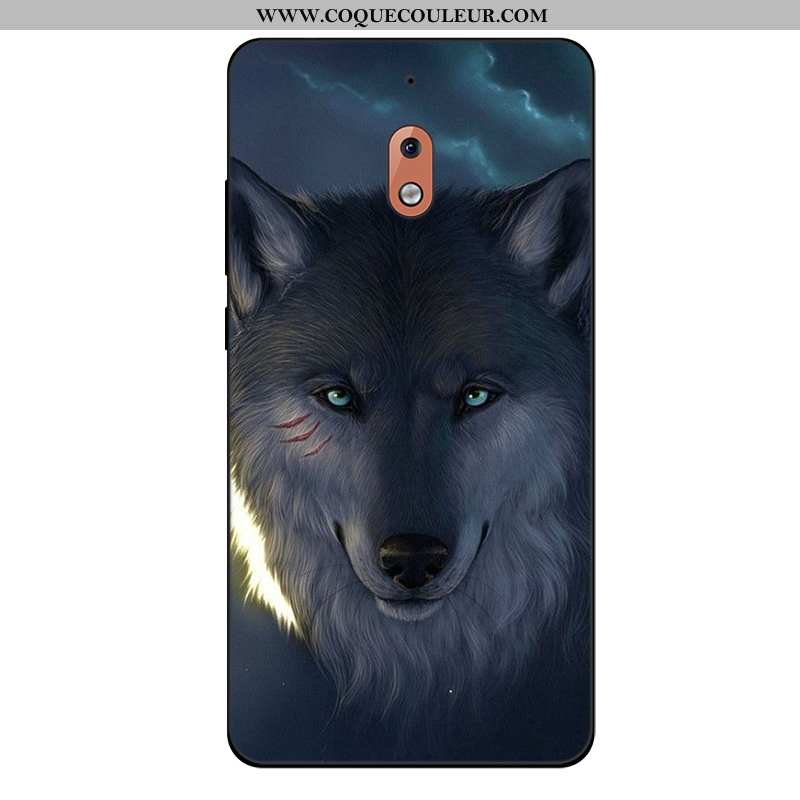 Étui Nokia 2.1 Dessin Animé Tout Compris Coque, Coque Nokia 2.1 Tendance Bleu