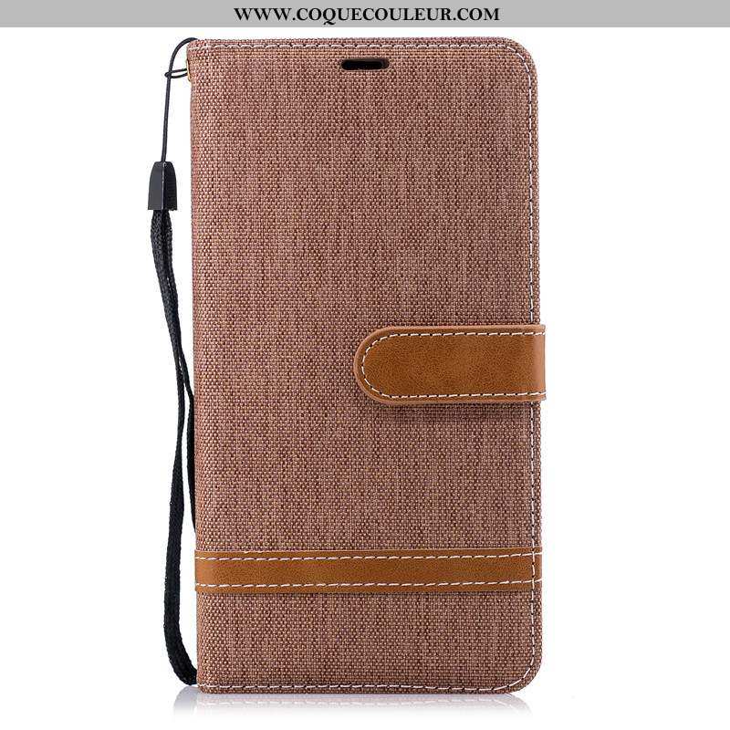 Étui Nokia 2.1 Cuir Tissu Téléphone Portable, Coque Nokia 2.1 Modèle Fleurie Marron