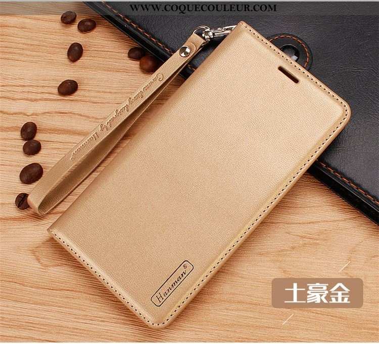 Coque Nokia 2.1 Cuir Véritable Téléphone Portable Étui, Housse Nokia 2.1 Cuir Protection Doré