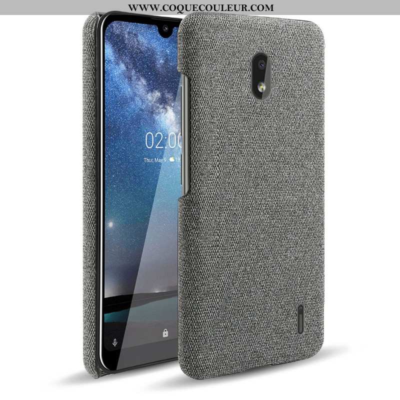 Coque Nokia 2.2 Protection Tissu Difficile, Housse Nokia 2.2 Créatif Étui Gris