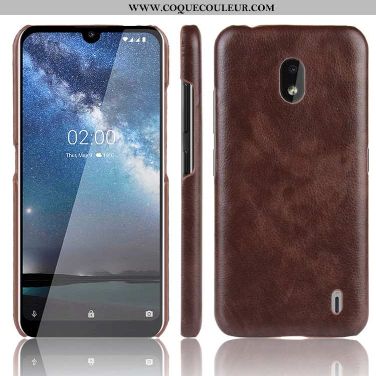 Coque Nokia 2.2 Tendance Téléphone Portable Étui, Housse Nokia 2.2 Cuir Protection Noir