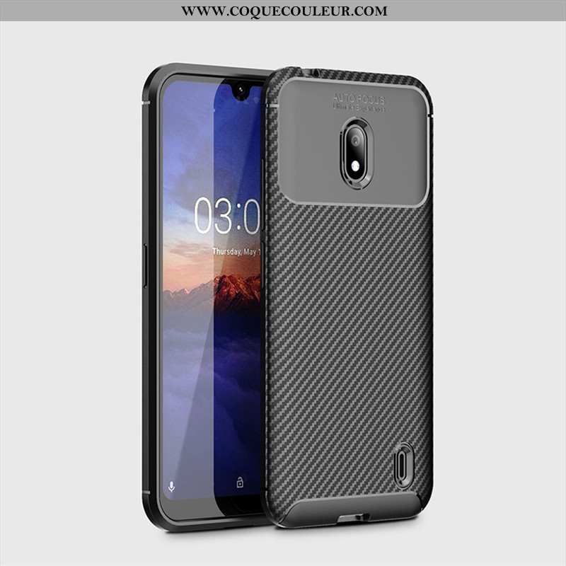 Housse Nokia 2.2 Protection Fluide Doux Noir, Étui Nokia 2.2 Délavé En Daim Coque Noir