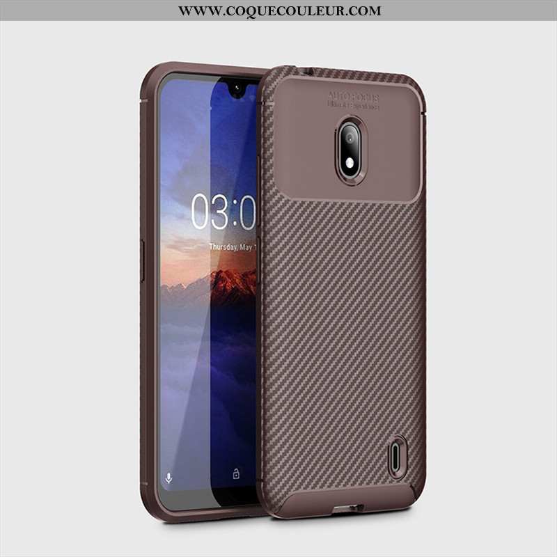 Housse Nokia 2.2 Protection Fluide Doux Noir, Étui Nokia 2.2 Délavé En Daim Coque Noir