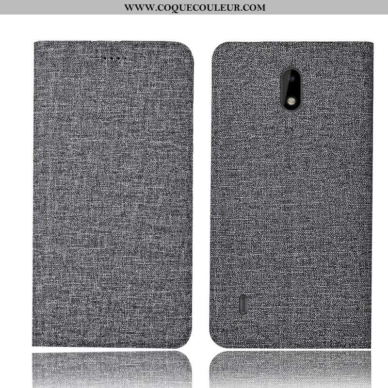 Housse Nokia 2.2 Cuir Gris Incassable, Étui Nokia 2.2 Protection