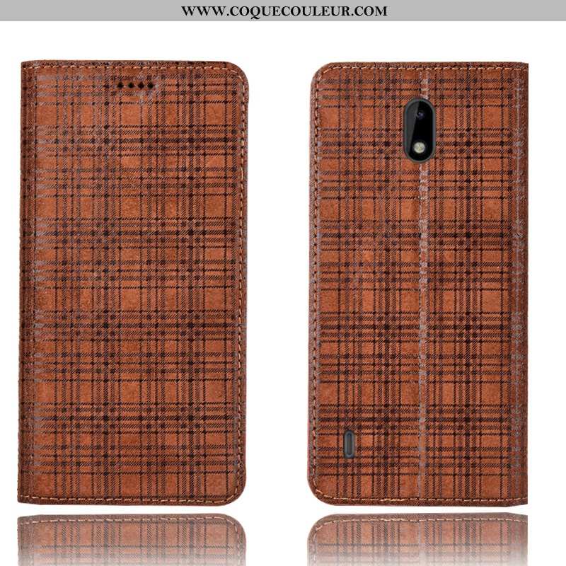 Housse Nokia 2.2 Cuir Véritable Vin Rouge Étui, Étui Nokia 2.2 Protection Coque Bordeaux