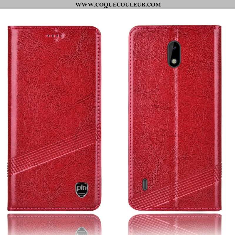 Housse Nokia 2.2 Protection Coque Téléphone Portable, Étui Nokia 2.2 Cuir Véritable Marron