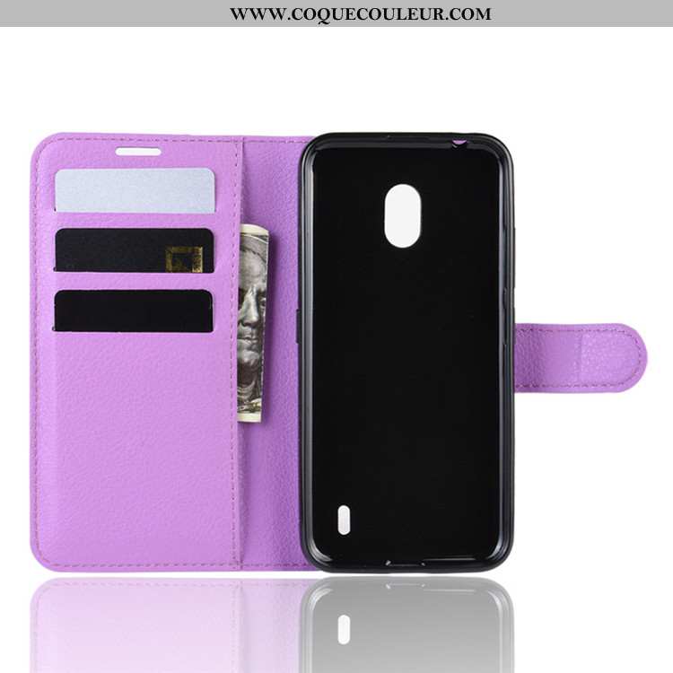 Housse Nokia 2.2 Portefeuille Coque Incassable, Étui Nokia 2.2 Tendance Noir