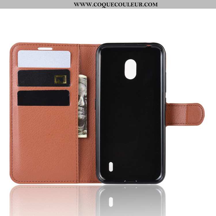 Housse Nokia 2.2 Portefeuille Coque Incassable, Étui Nokia 2.2 Tendance Noir