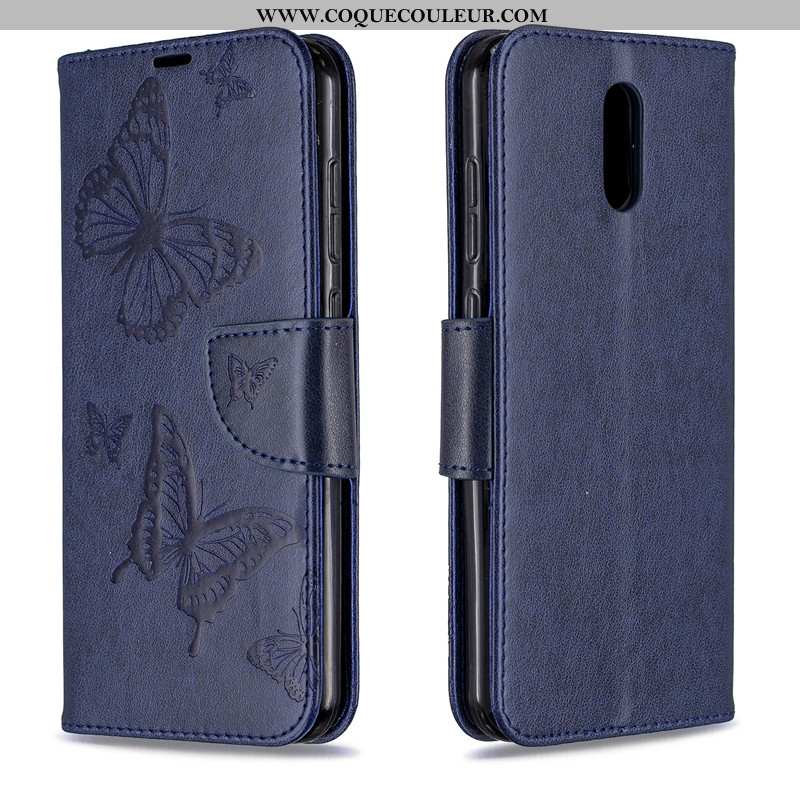 Housse Nokia 2.3 Gaufrage Couleur Unie, Étui Nokia 2.3 Cuir Rouge Rose
