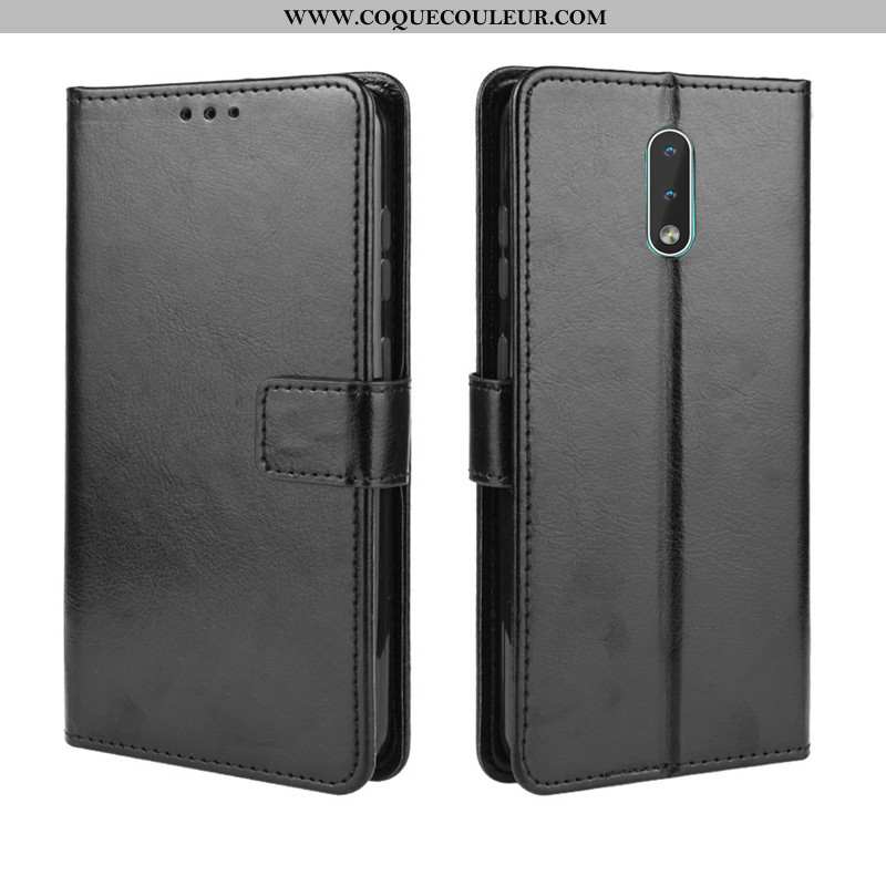 Coque Nokia 2.3 Protection Étui Housse, Housse Nokia 2.3 Ornements Suspendus Portefeuille Noir